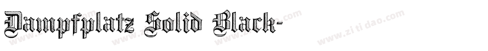 Dampfplatz Solid Black字体转换